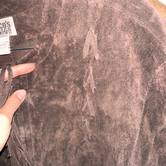 100% leather suede long coat - Picture 4 of 4